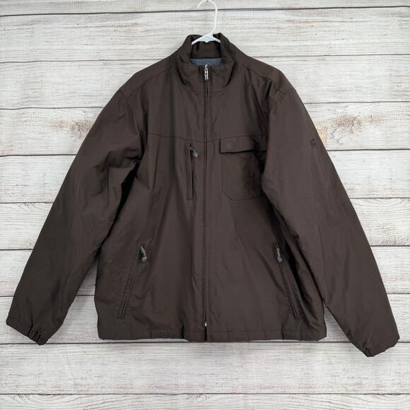 Helly Hansen Quilt Lined Jacket Mens XL Brown Nylon Blend Full Zip - Picture 1 of 14